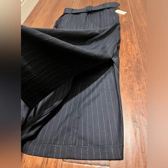 NEW FAVORITE DAUGHTER the gabby maxi skirt in Navy Pinstripe size 2 - Picture 12 of 15